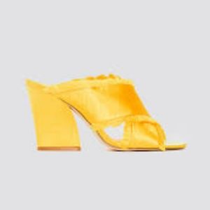 NAKD Satin Criss Cross Mule Heel Sandals